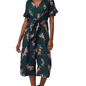 Louna Floral Green Jumpsuit - Medium